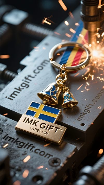 in985-Liljekonvalj-Nyckelring-Evigt-Glimt-av-Blått-och-Gult